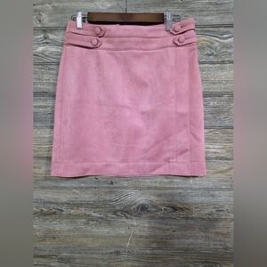 NWT White House Black Market Pink Plush Mini Skirt Size 2